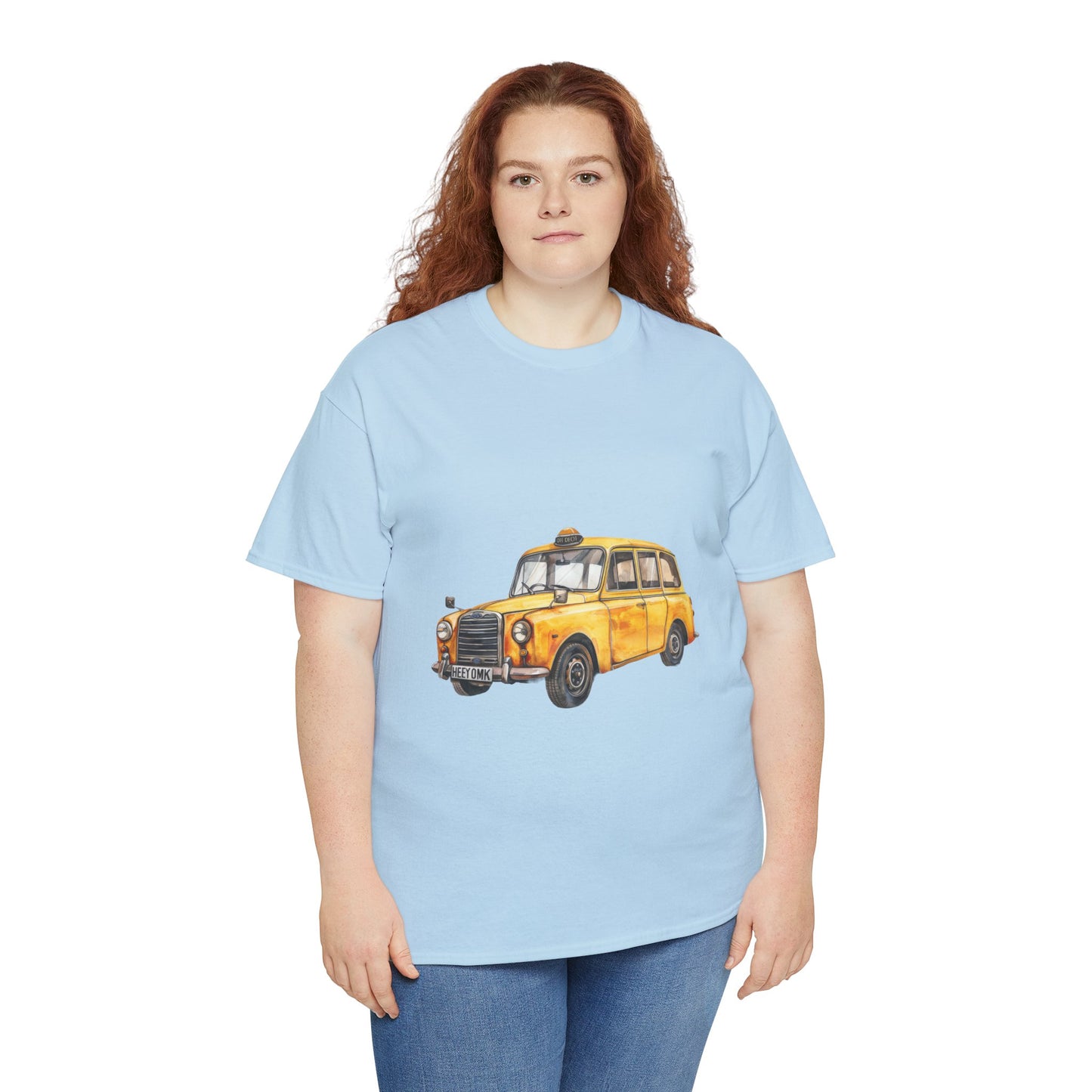 Unisex Heavy Cotton Tee - British Vintage Car - Classic Elegance and Timeless Style