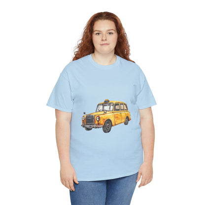 Unisex Heavy Cotton Tee - British Vintage Car - Classic Elegance and Timeless Style