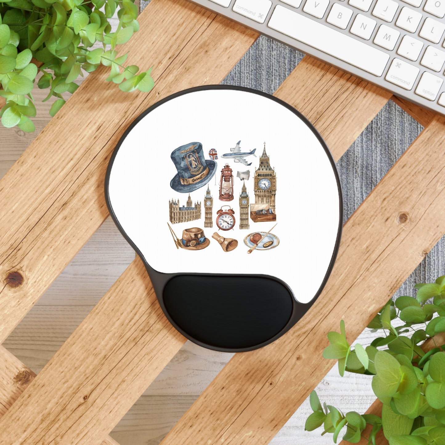 Architectural Mouse Pad With Wrist Rest