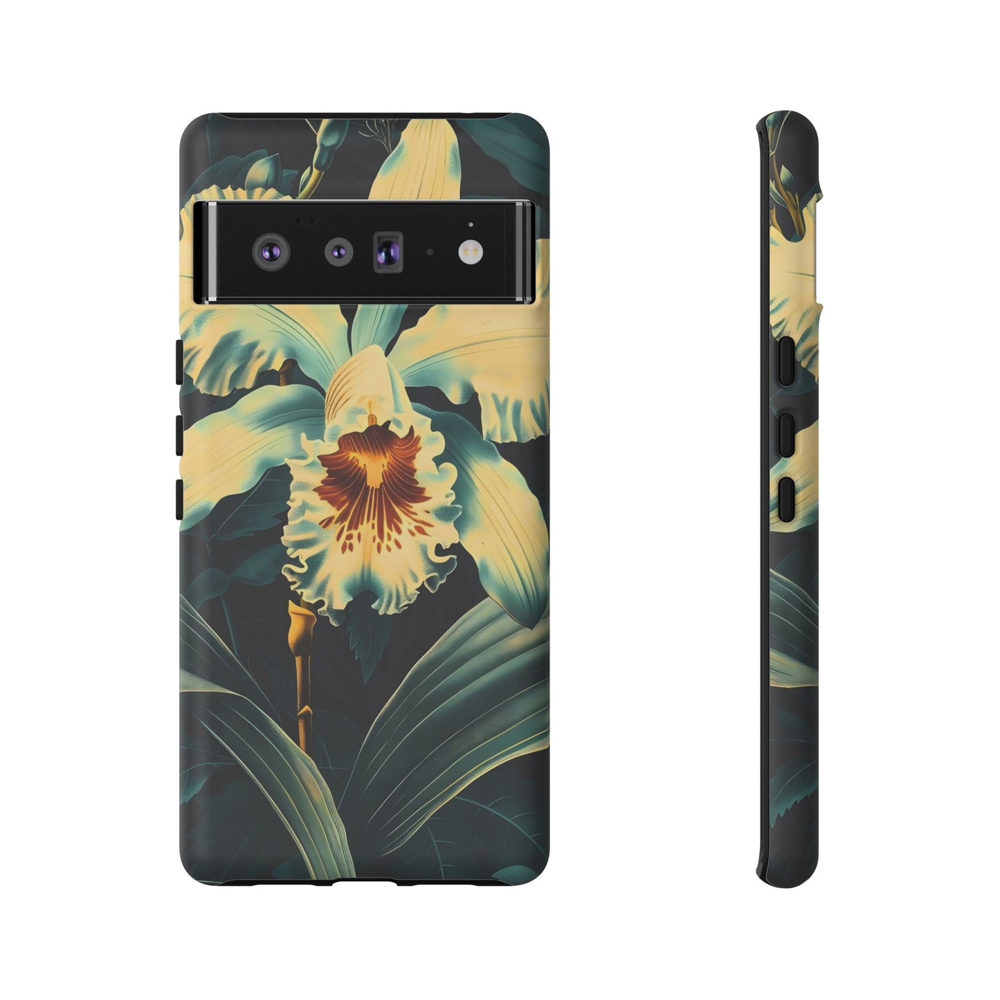 Floral Phone Case - Tough Cases with Orchid Design, Durable Smartphone Cover for Nature Lovers, Floral Gift for Her, Botanical [...]