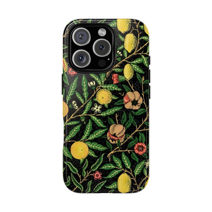 Tough Cases Phone Case, Floral Phone Cover, Tough Phone Protection, Gift for Plant Lovers, Black Background, Eco-Friendly Design