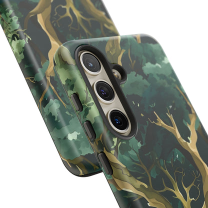 Forest Green Phone Case, Nature-Inspired Tough Cases, Eco-Friendly Gift, Outdoor Lover Accessory, Unique Phone Cover