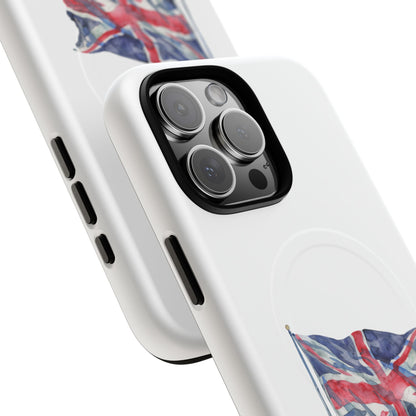 UK Flag Tough Magnetic Phone Case, Durable Phone Cover, Custom MagSafe Compatible, Gifts for Travelers, British Flag Mac Case