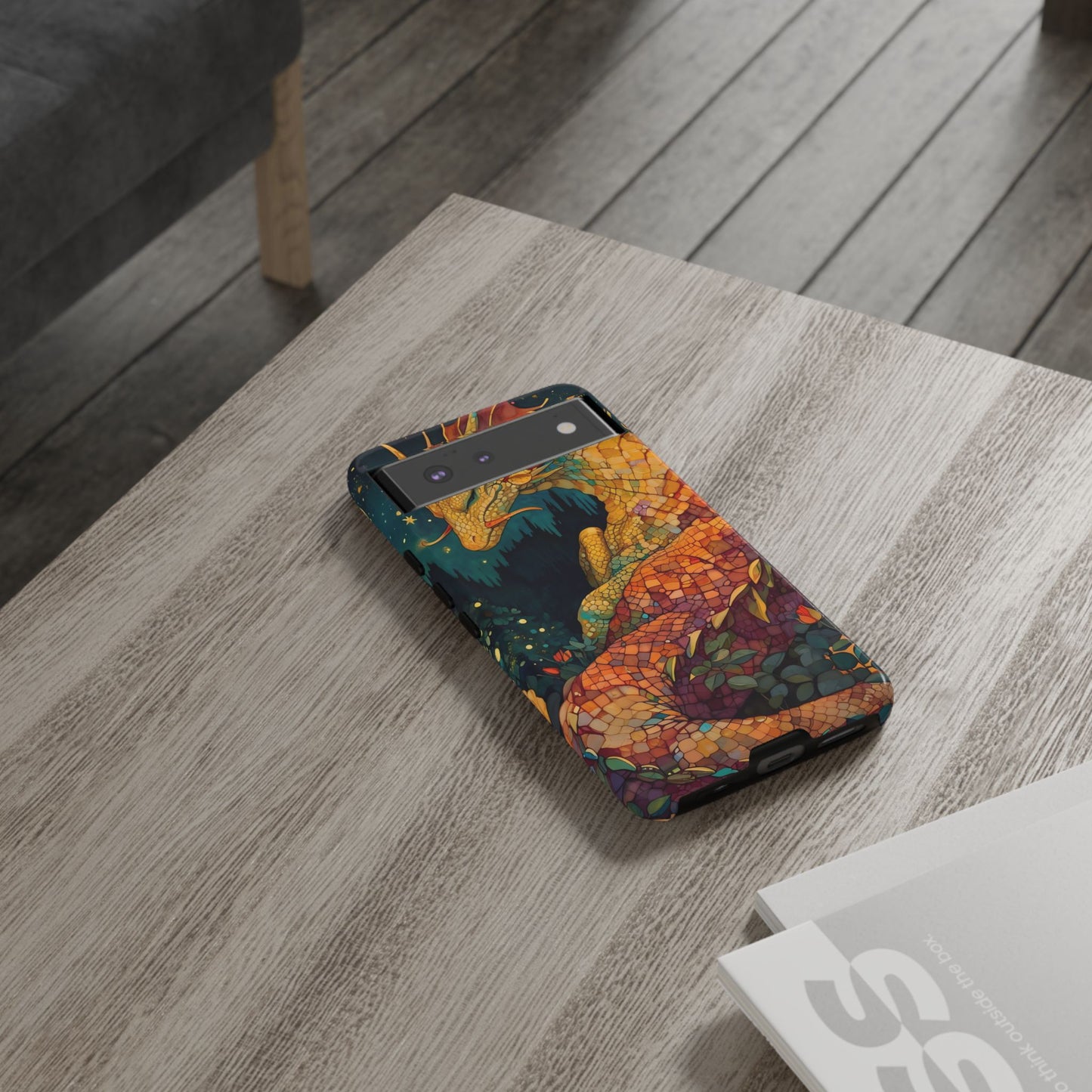 Dragon Art Phone Case, Tough Phone Cover, Fantasy Gift, Unique Mobile Accessory, Dragon Lover Gift, Stylish Protection