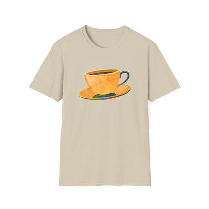 Elegant British Tea Cup - Classic Tea Time Fashionable Unisex Softstyle T-Shirt