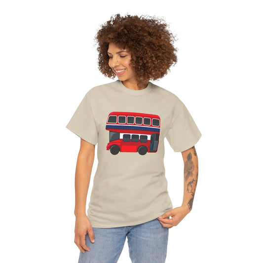 Unisex Heavy Cotton Tee - London Transport English Bus