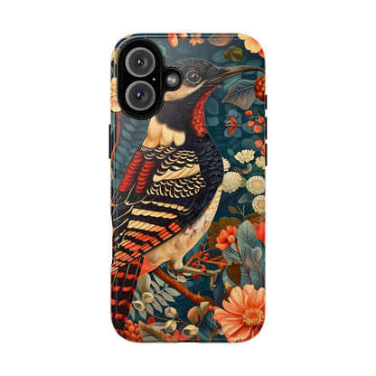 Nature-Inspired Phone Case with Floral Art, Tough Phone Cover, Protective Case, Gift for Nature Lovers, Unique Phone Accessory