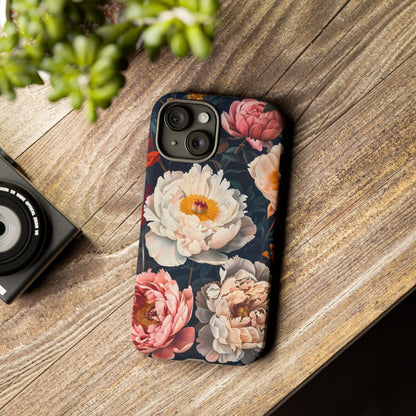 Floral Phone Case, Tough Phone Cover, Flower Design, Unique Gift for Her, Trendy Accessory, Spring Decor