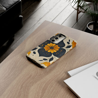 Floral Phone Case - Tough Cases, Botanical iPhone Cover, Vintage Flower Design, Durable Smartphone Protection, Unique Gift Idea