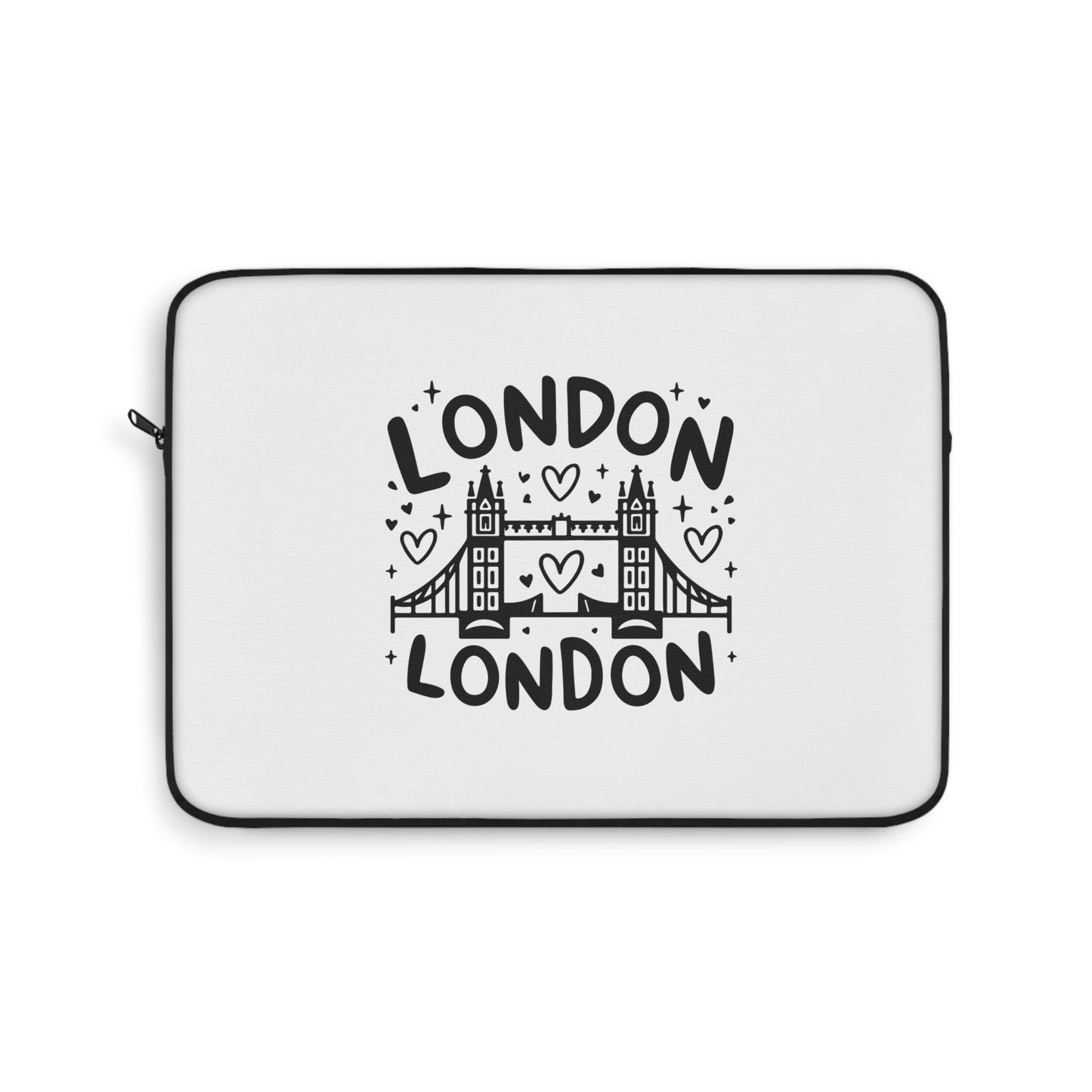 London Laptop Sleeve, Travel Accessory, Laptop Case, Gift for Him or Her, Stylish Tech Organizer