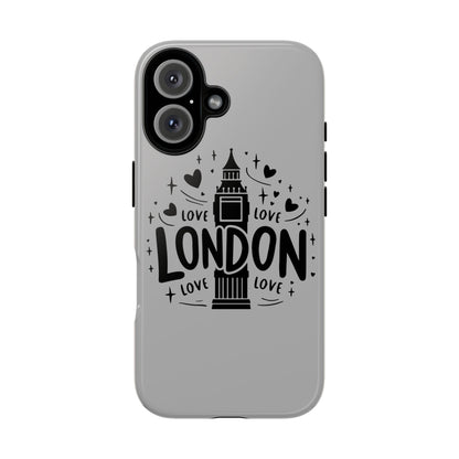 London Love Phone Case, Tough Cases, Stylish Phone Accessories, Unique Gift for Travelers, London Souvenir, Love Design