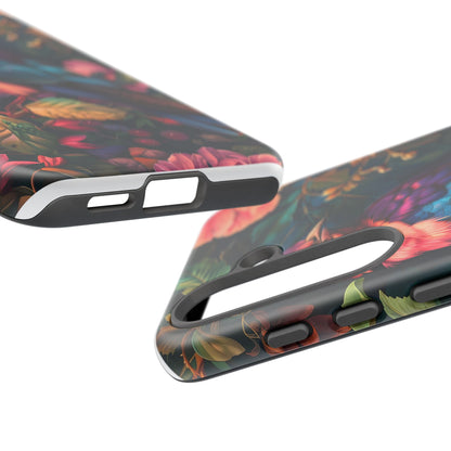 Tough Cases: Vibrant Tropical Bird Phone Case, Floral Smartphone Cover, Nature Lover Gift, Boho Phone Accessory, Cute Bird Case