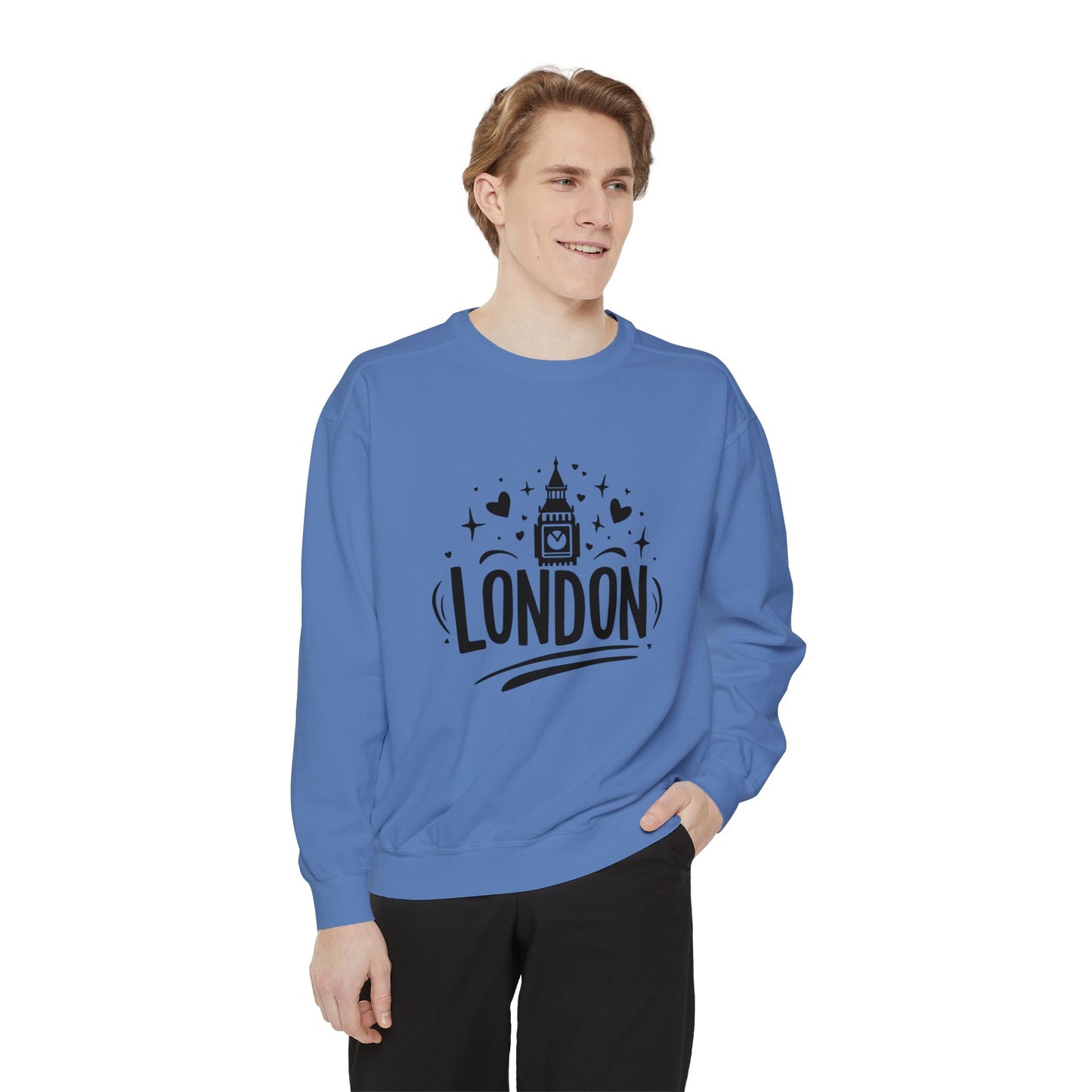 Unisex Garment-Dyed Sweatshirt Trendy - Love London