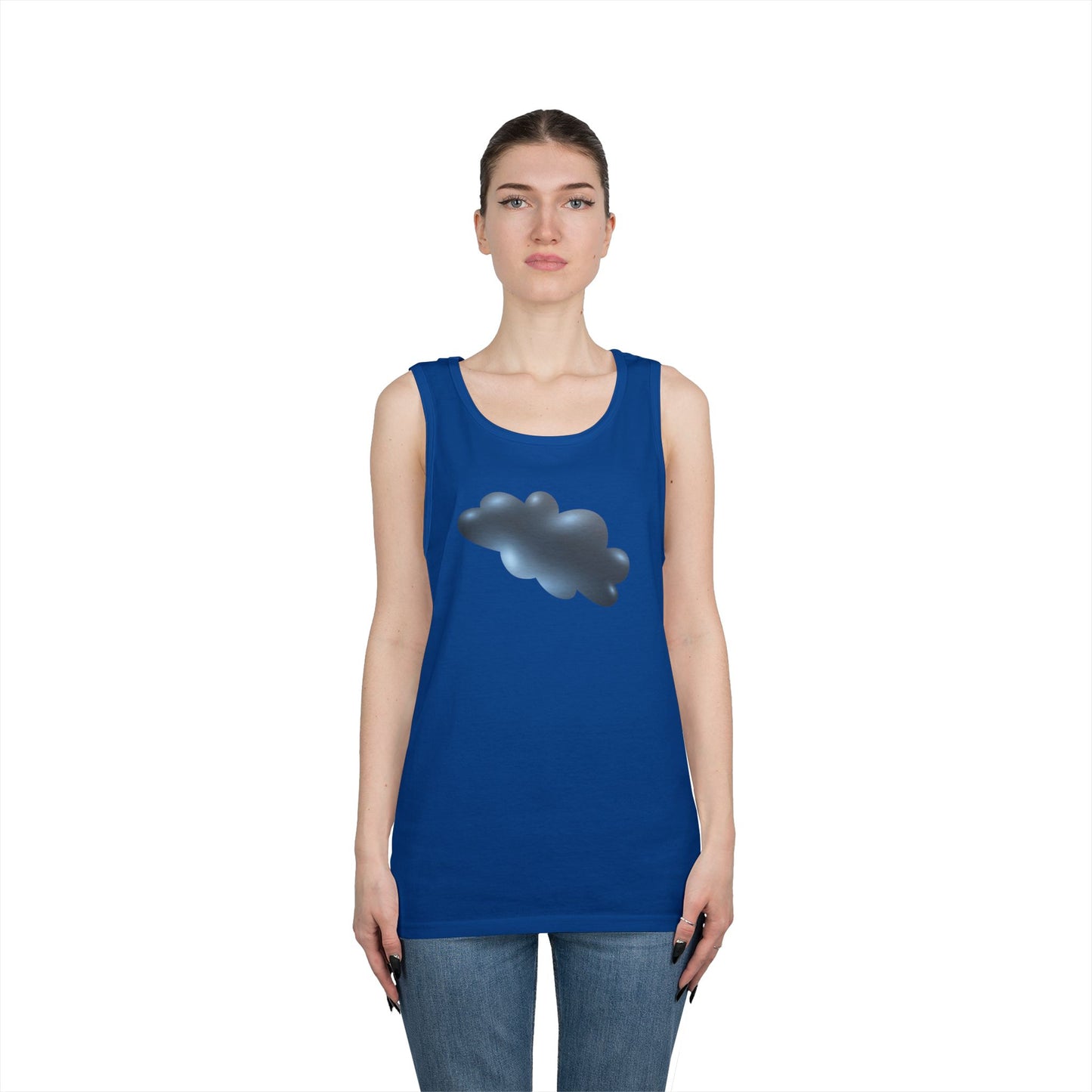 Unisex Heavy Cotton Tank Top - Serene Cloudscape - Dreamy Cloud Design
