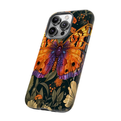 Butterfly Phone Case, Tough Cases for Nature Lovers, Vibrant Floral Design, Gift for Her, Cute Phone Accessories, Butterfly Artwork