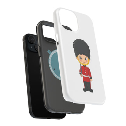 Cute Cartoon Soldier Magnetic Tough Case, Kid's Phone Cover, Fun Gift for Children, Birthday Present, Youth Accessories, Durable Protection
