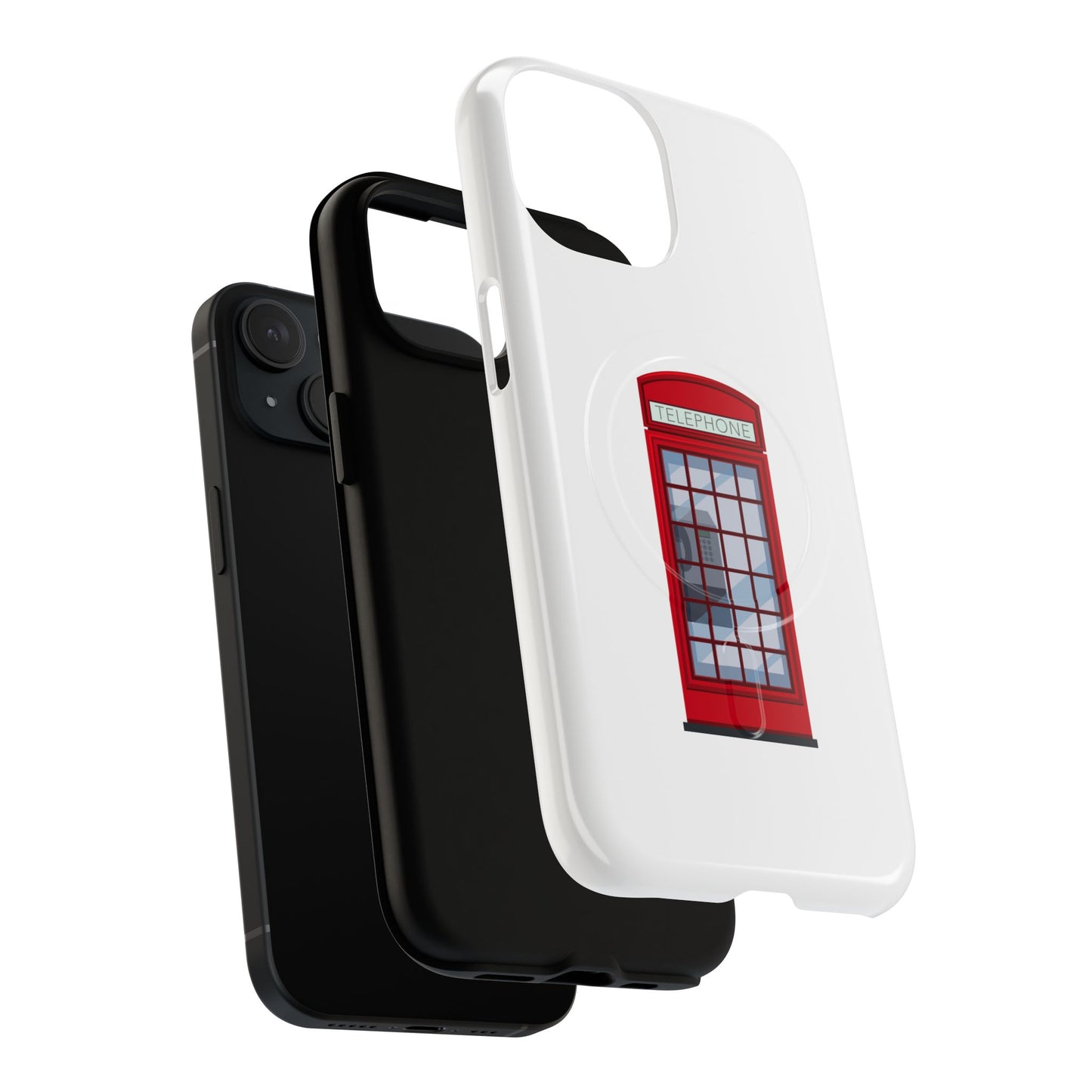 Vintage Phone Booth Magnetic Case, Tough Phone Cover, Unique Gift for Travelers, Retro Phone Accessories, Fun Custom Case