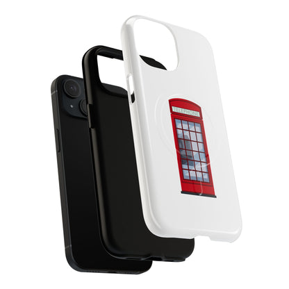 Vintage Phone Booth Magnetic Case, Tough Phone Cover, Unique Gift for Travelers, Retro Phone Accessories, Fun Custom Case