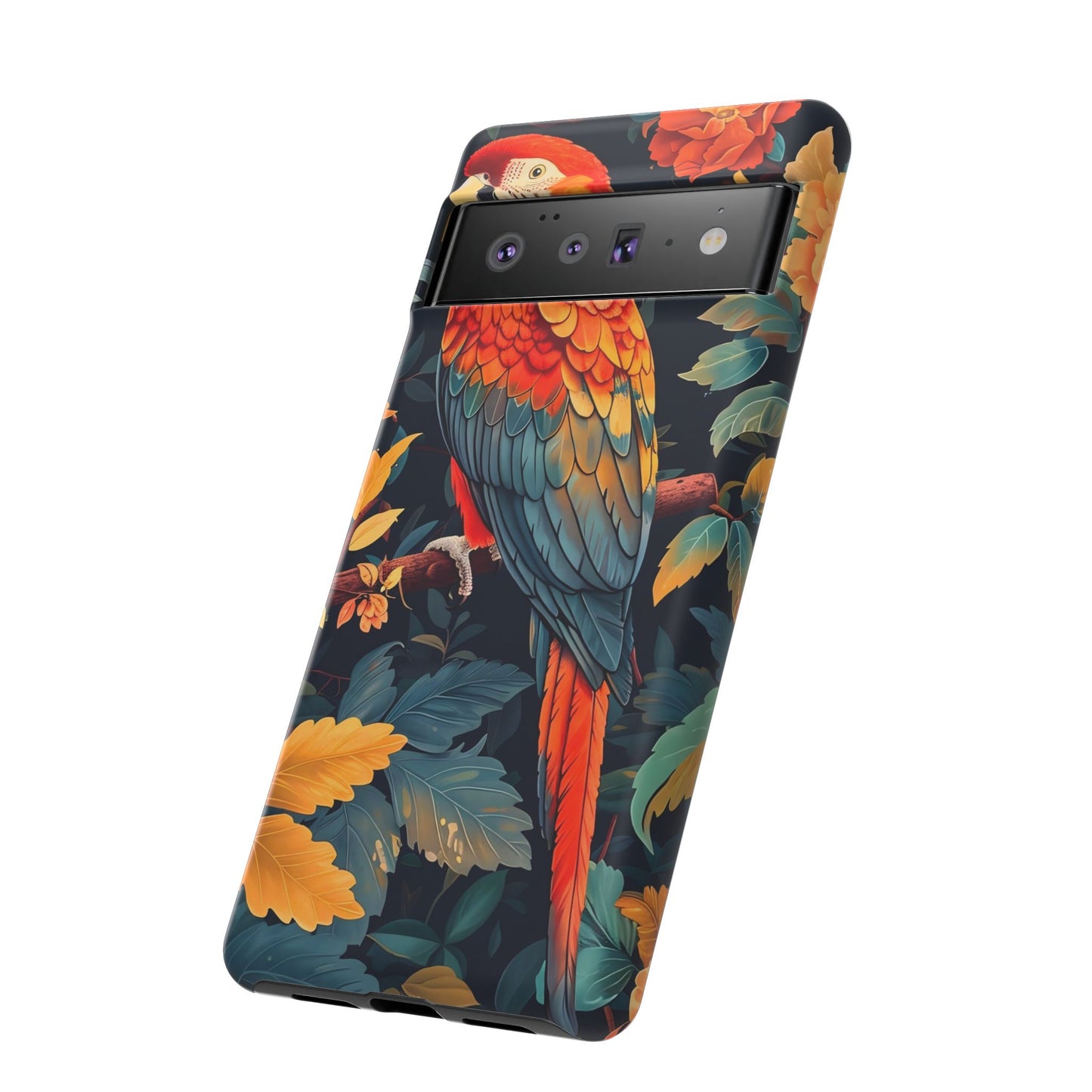 Vibrant Parrot Phone Case - Tough, Stylish, Nature-Inspired, Tropical, Wildlife, Perfect Gift, Summer Vibes