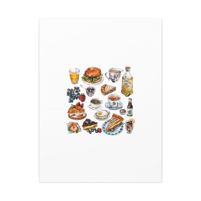 Breakfast Feast Canvas Print, Food Art, Kitchen Decor, Gifting for Food Lovers, Brunch Vibes, Wall Art