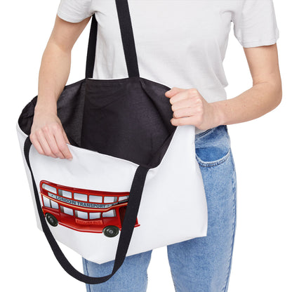 London Bus Weekender Tote Bag, Travel Bag, Beach Tote, Shopping Bag, Gift for Travelers, Summer Essentials