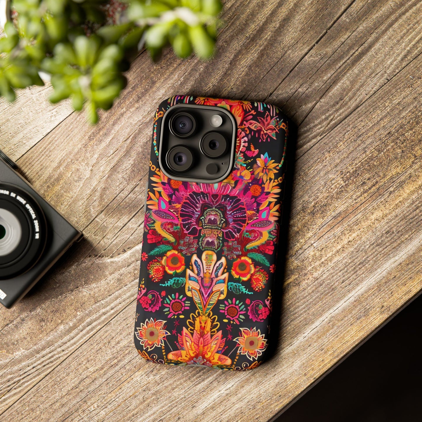 Colorful Floral Phone Case, Tough Cases, Unique Phone Cover, Boho Style Accessory, Gift for Her, Trendy Smartphone Protection