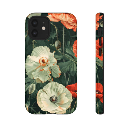 Floral Phone Case - Tough Cases, Botanical Design, Gift for Friends, Trendy Mobile Cover, Personalized Phone Accessory