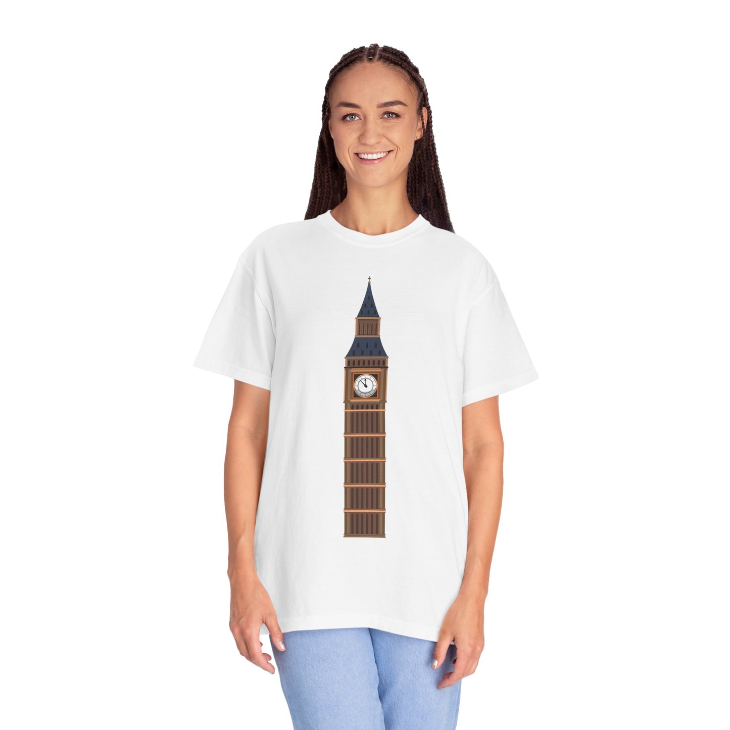Unisex Garment-Dyed T-shirt - London's Landmark - The Iconic Clock Tower