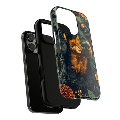 Dachshund Phone Case, Floral Pet Phone Cover, Dog Lover Gift, Tough Phone Case, Custom Dachshund Design, Unique Dog Owner Accessory