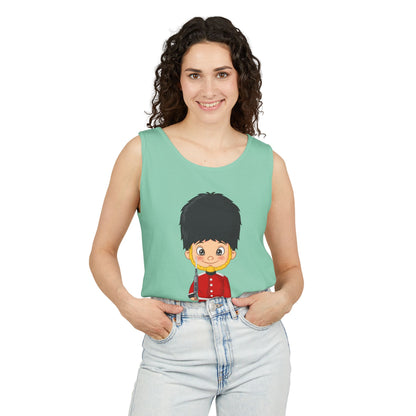 Unisex Garment-Dyed Tank Top - Classic Military - British Soldier -