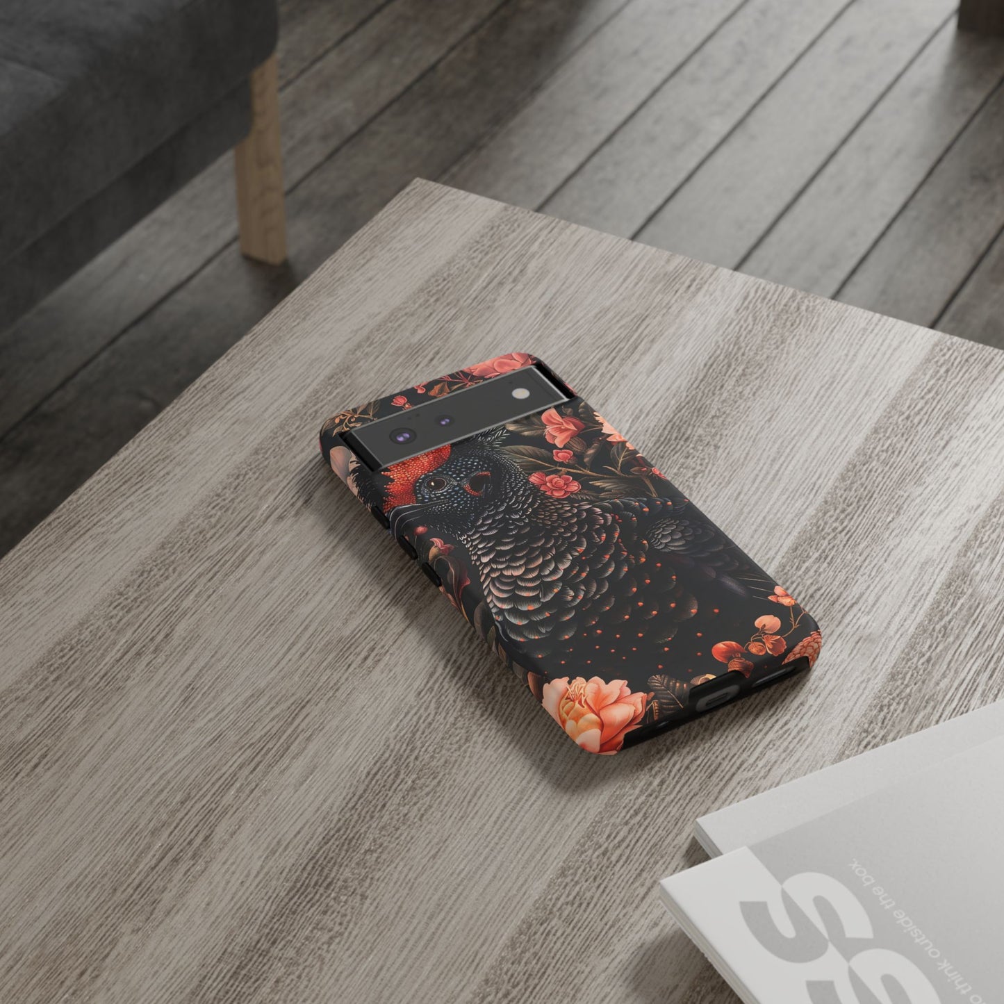 Tough Cases: Floral Design Phone Case, Stylish Protection for Your Phone, Unique Gift for Bird Lovers, Vibrant Floral Art, [...]