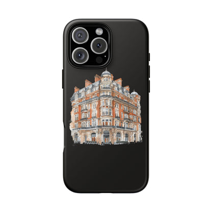 Cityscape Phone Case, Tough Phone Cover, Urban Art Case, Vintage Architecture Design, Gift for Travelers, Stylish Phone Accessory