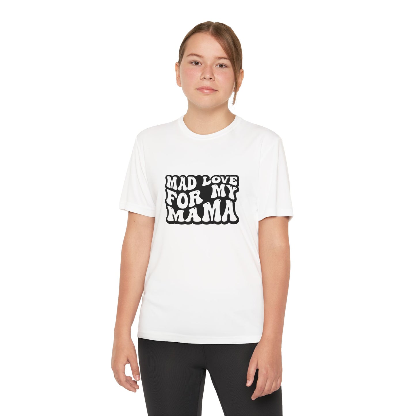 Youth Tee - Mad Love for My Mama SVG PNG Design - Trendy Kids T-Shirt