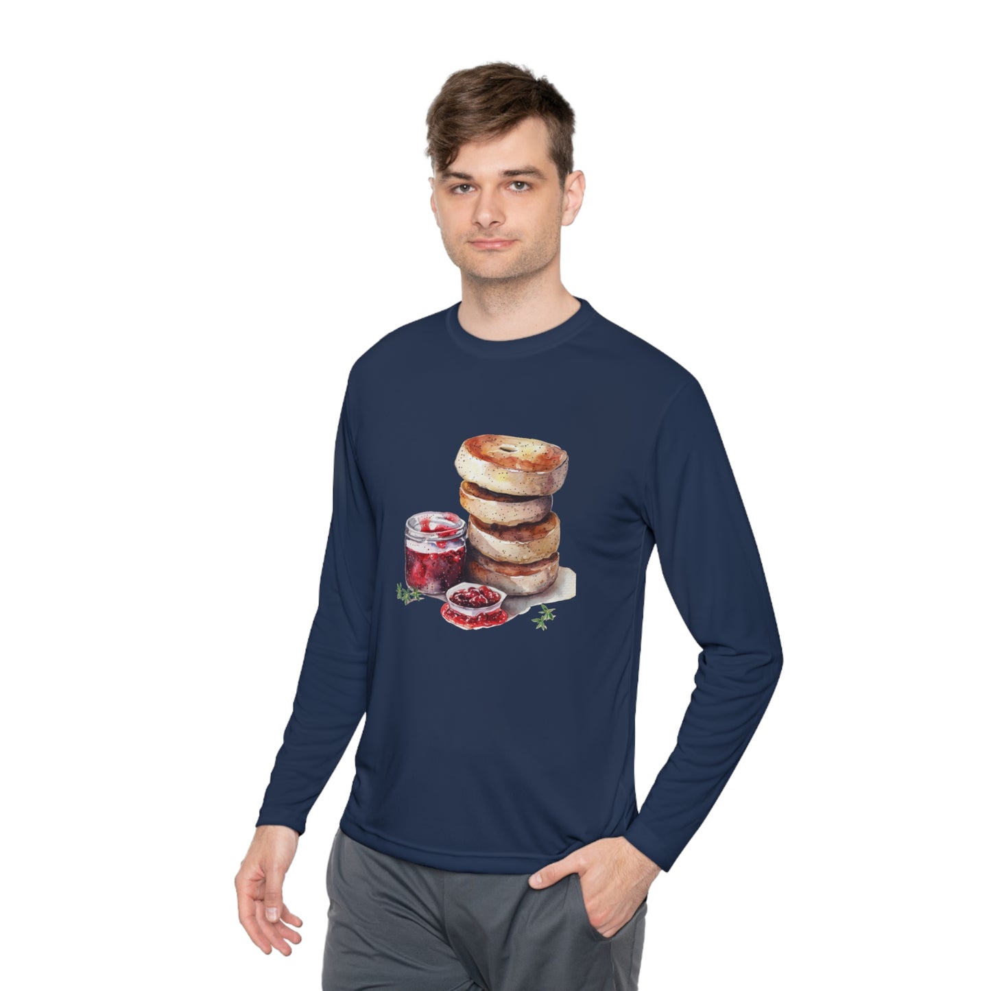 Unisex Lightweight Long Sleeve Tee - British Food - Traditional Dishes and Culinary Delights