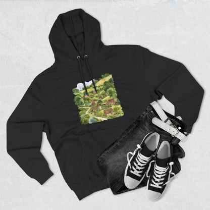 Three-Panel Fleece Hoodie - British Nature - Scenic Landscapes and Natural Beauty