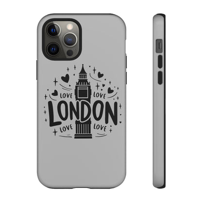 London Love Phone Case, Tough Cases, Stylish Phone Accessories, Unique Gift for Travelers, London Souvenir, Love Design