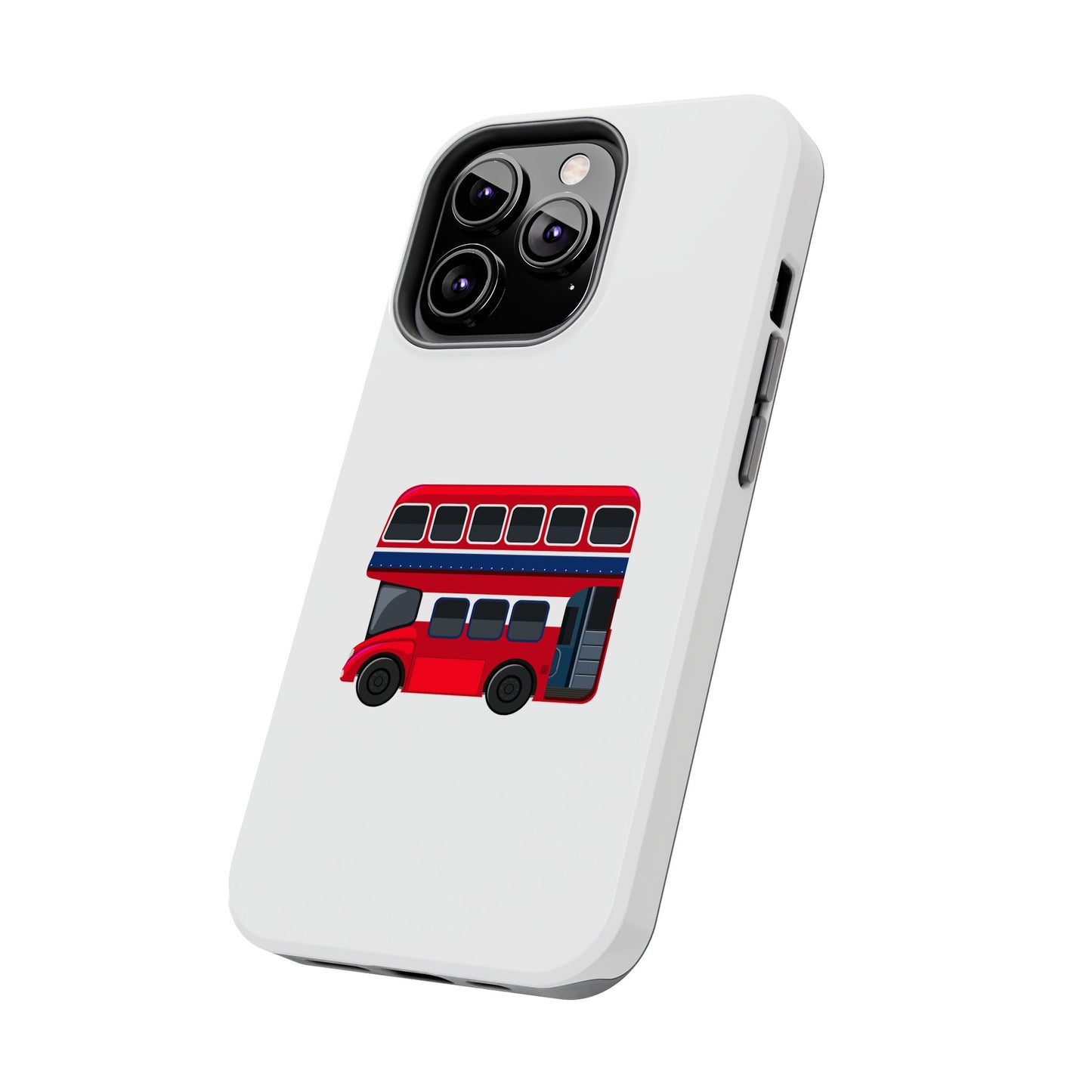 London Double-Decker Bus Tough Phone Case - Durable Design for Adventurers and Travelers
