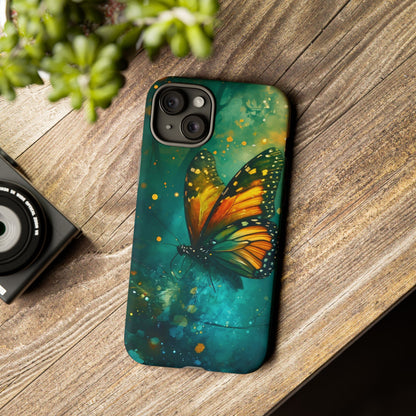 Colorful Butterfly Phone Case, Tough Cases for iPhone and Samsung, Cute Tech Accessories, Nature Lovers Gift, Vibrant Floral Design