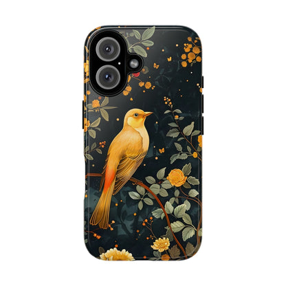 Floral Phone Case, Tough Cases with Bird Design, Nature Lover Gift, Stylish Protection, Birthday Present, Floral Phone Cover
