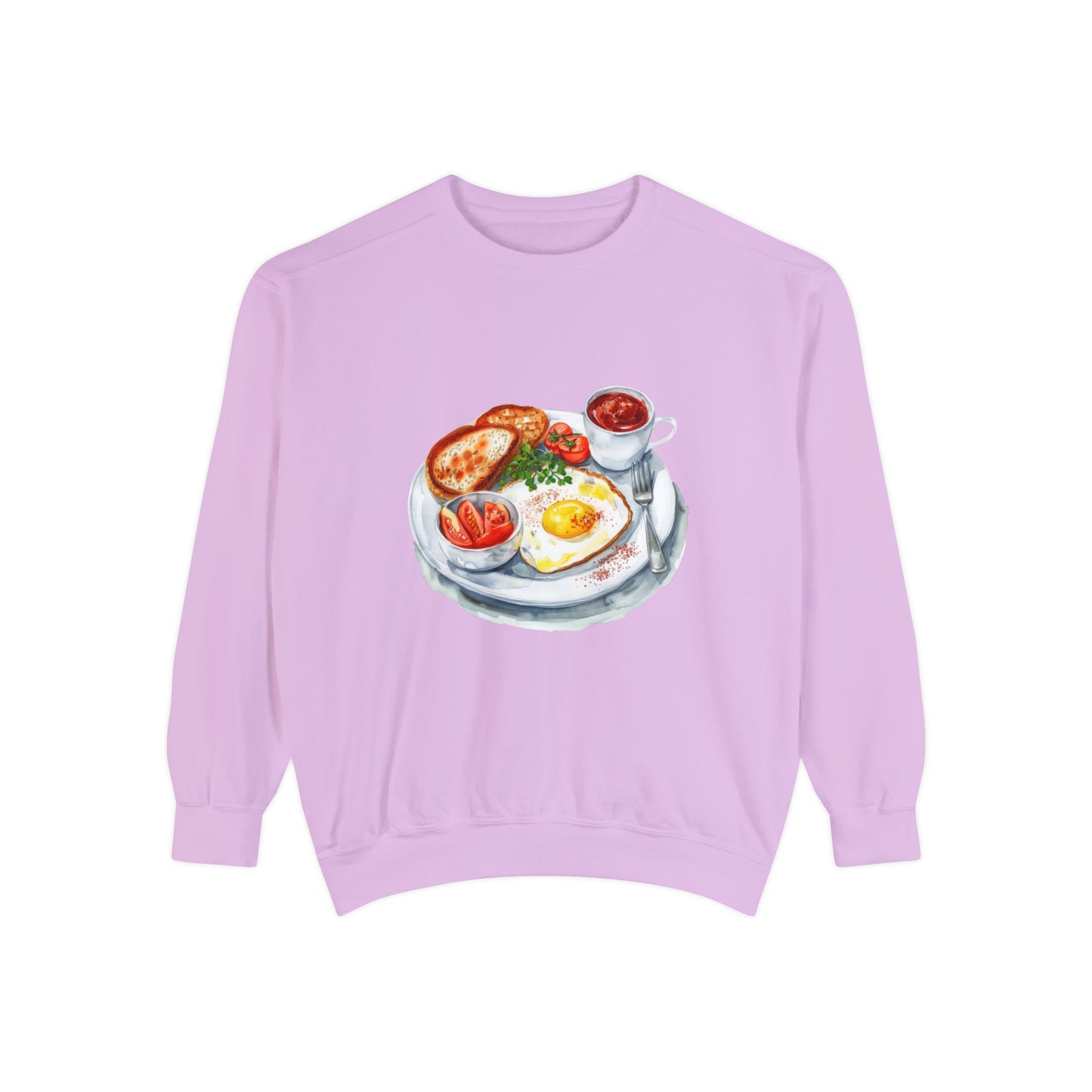 Unisex Garment-Dyed Sweatshirt - British Food Traditional Dishes and Culinary Delights