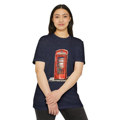 Unisex CVC Jersey T-shirt - Iconic British Public Telephone