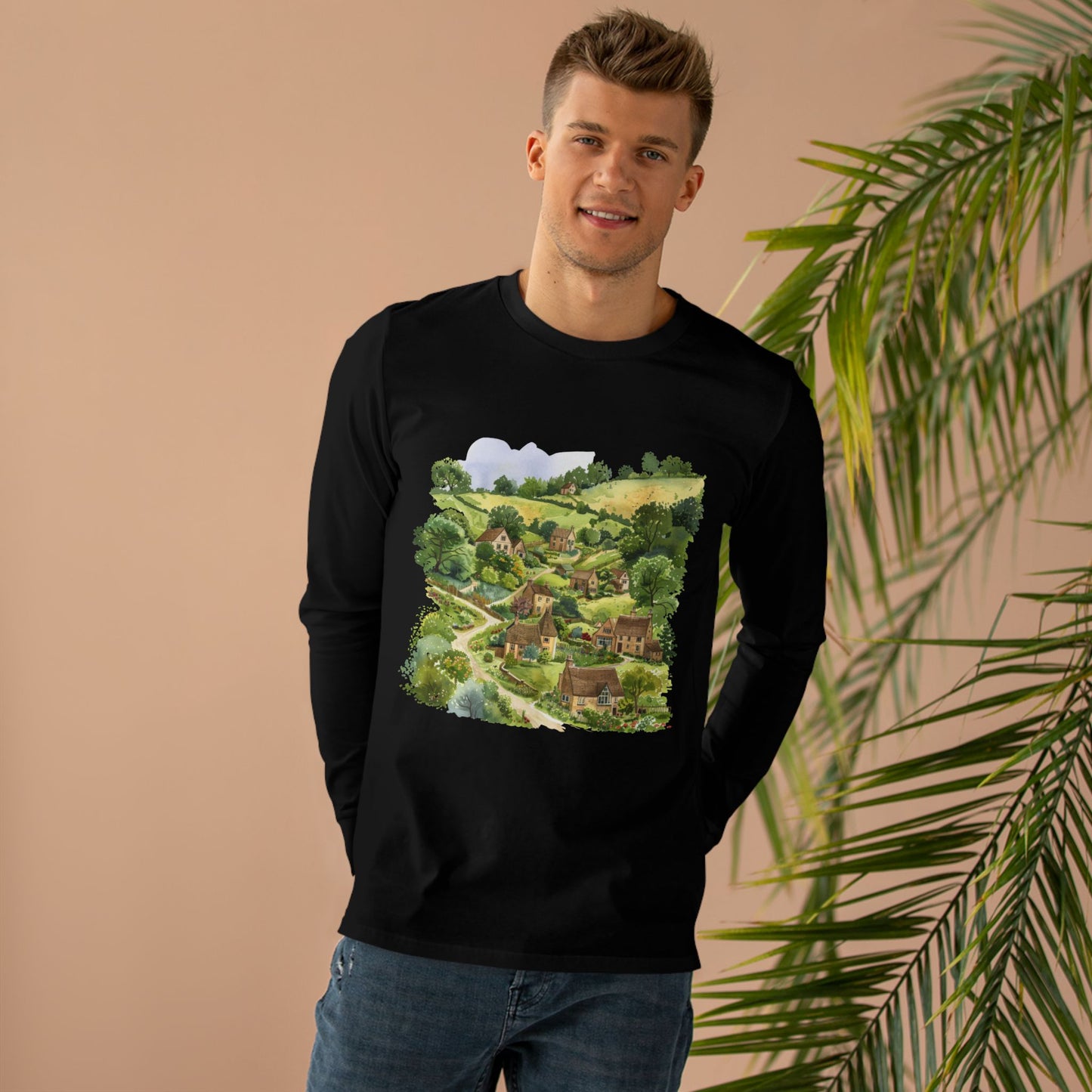 Men’s Base Longsleeve Tee - England Aesthetics - Embracing Classic British Charm and Style