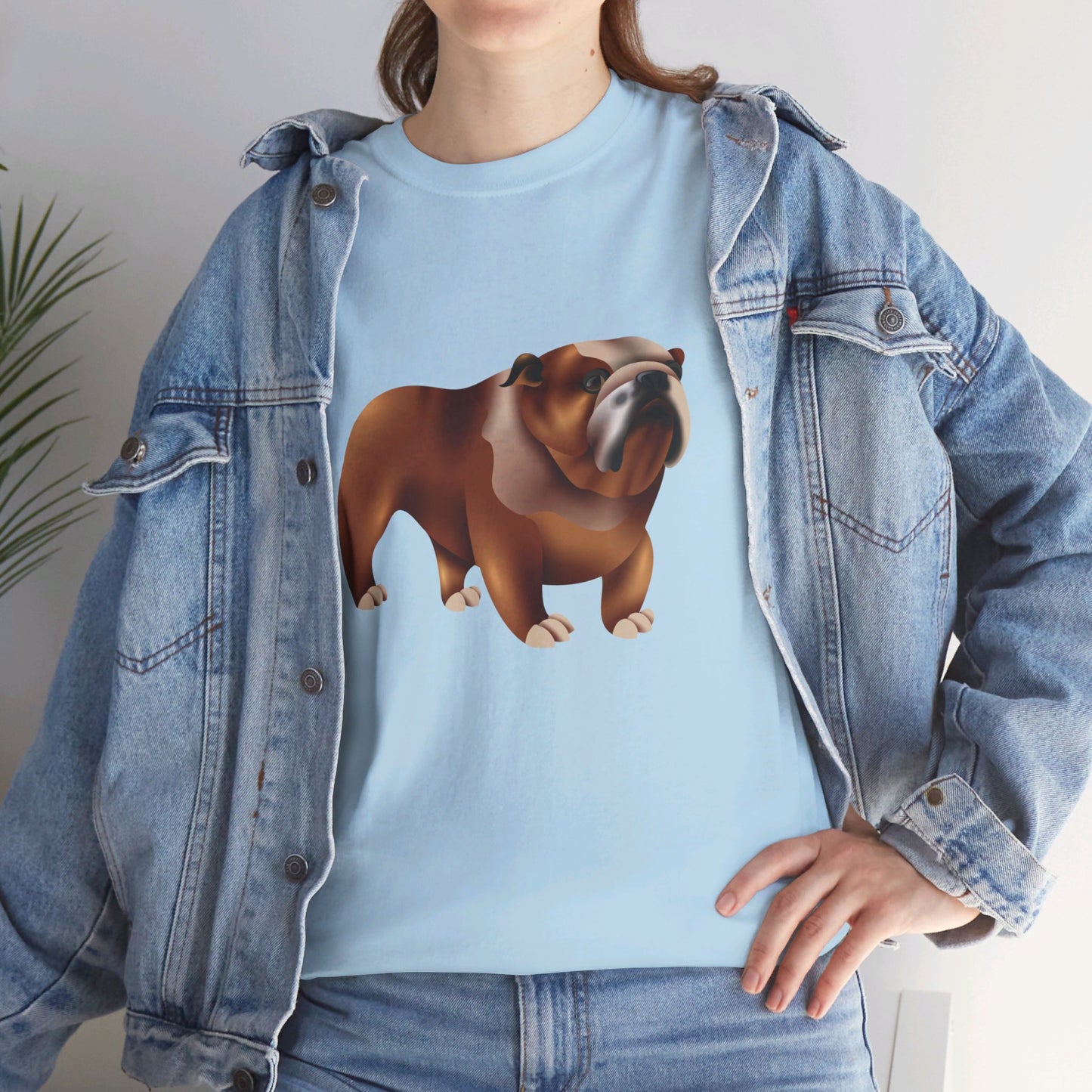 Adorable British Dog Relaxed Unisex Heavy Cotton T-Shirt