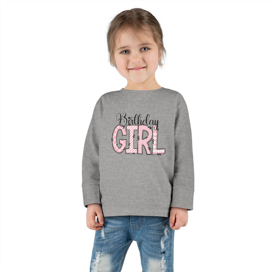 Birthday Girl Toddler Long Sleeve Tee – Adorable Party Outfit for Little Ones