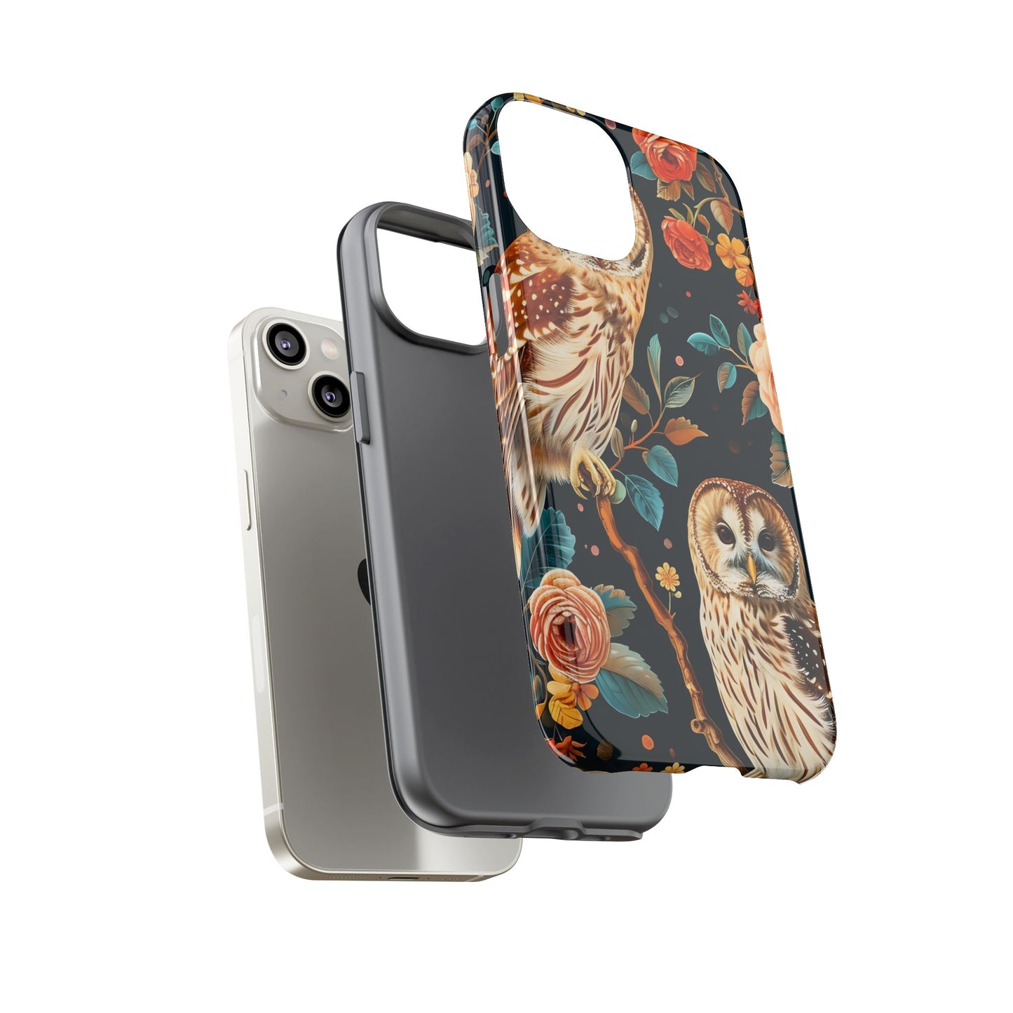 Owl Phone Case with Floral Design, Tough Phone Cover for Nature Lovers, Gift for Bird Enthusiasts, Stylish Protection for Smartphones, [...]