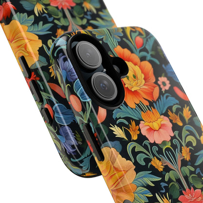 Floral Phone Case - Vibrant Flower Pattern, Tough Case for iPhone, Samsung, Aesthetic Gift, Flower Lover Accessory