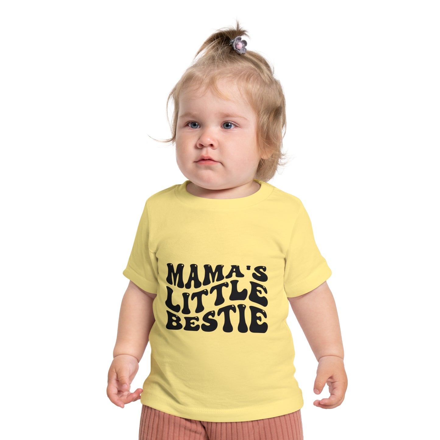 Mama's Little Bestie Baby T-Shirt - Cute Infant Tee for New Parents