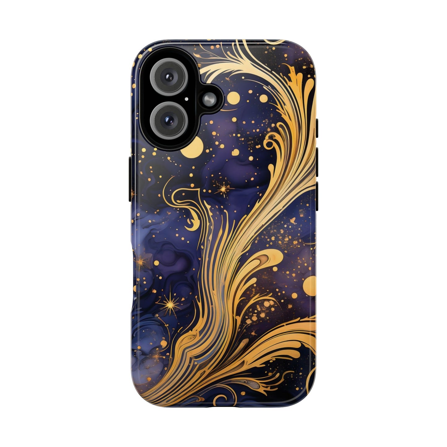 Elegant Floral Phone Case, Tough Cases for Women, Artistic Galaxy Design, Phone Cover for Cosmic Lovers, Unique Gift Idea