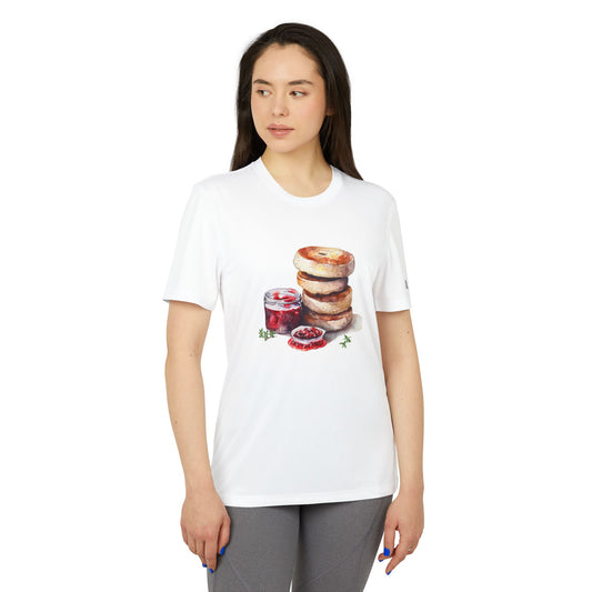 Adidas Unisex Sport T-Shirt  - Artistic Food-Themed Painting for Home Decor - Casual Fitness Wear