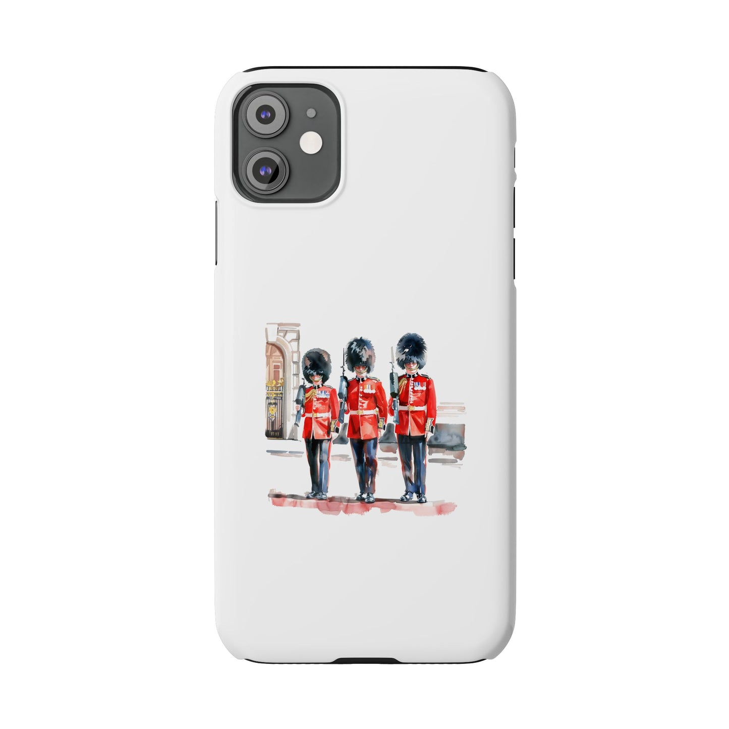 Slim Phone Case with Iconic British Guard Design - Perfect for Travel, Unique Gift, Cell Phone Accessory, Trendy Cover, London Souvenir